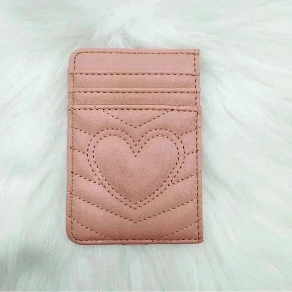 Light Pink Love Heart Card Holder - Picture 1 of 5